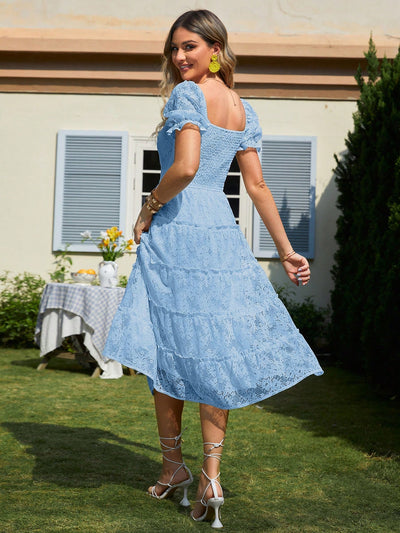 Lovely Lace: Sweetheart Neckline Dress with Front Tie