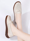 Chic Bowknot Slip-On Loafers with Cut-Out Patterns - Soft Sole Oxford Shoes for Effortless Style