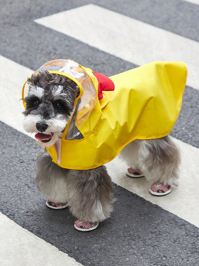 Adorable Chicken Design Hooded Pet Raincoat for Dogs and Cats