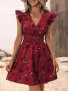 Floral Print Butterfly Sleeve Dress - Embrace Your Inner Goddess