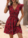 Floral Print Butterfly Sleeve Dress - Embrace Your Inner Goddess