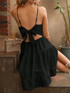 Chic Ruffle Hem Cami Dress with Back Knot Detail for Effortless Style