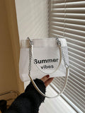 This transparent tote bag is the ultimate lightweight handbag for fashionable women. With a chic and trendy design, it is both stylish and practical. Made from lightweight material, it is perfect for carrying all your daily essentials with ease. Stand out and stay organized with this must-have accessory.