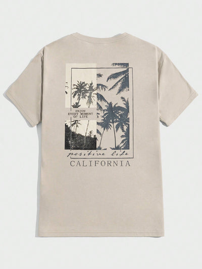 Introducing the Coconut Tree Vibes: Men's Cotton Slogan Graphic Tee. Made with soft cotton, this shirt features a unique slogan graphic that captures the essence of a tropical paradise. Show off your love for the beach and embrace the laid-back vibes with this stylish and comfortable tee.