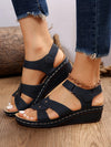 2024 New Embroidered Women's Wedge Heel Sandals