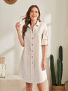 Mythical Stripes Roll-tab Sleeve Shirt Dress