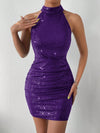 Sparkle and Shine: Halter Neck Sequin Bodycon Dress