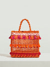 Radiate Boho Chic with the Women's Fringe Woven Handbag