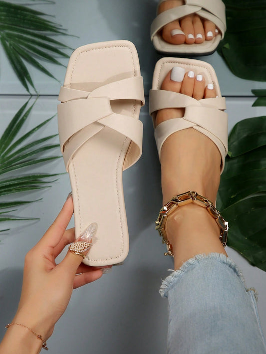 Elevate your summer style with our Chic Twist Detail Flat <a href="https://canaryhouze.com/collections/women-canvas-shoes?sort_by=created-descending" target="_blank" rel="noopener">Sandals</a>! Designed in a sophisticated Elegant Beige color, these sandals feature a unique twist detail that adds a touch of elegance to any outfit. Crafted with comfort and style in mind, these sandals are perfect for any occasion, from a day out shopping to a night out on the town.
