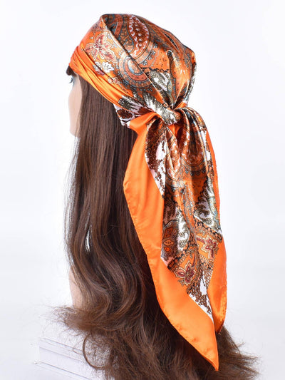 Stylish Multicolored Paisley Cashew Printed Bandana Headscarf for Travel and Parties