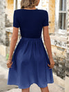 Lune Ombre: The Perfect Belted A-line Dress