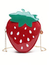 Cartoon Strawberry Crossbody Bag: Fashionable and Lightweight Gift for Girls