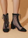 Elegant Black Lace-Up Fashion Boots: The Perfect Blend of Style and Comfort