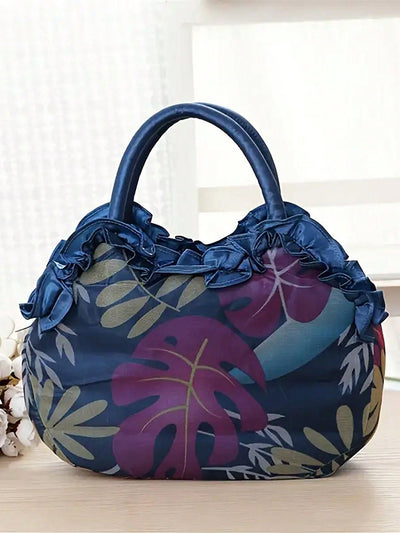 Floral Bloom Drawstring Handbag: Trendy, Simple, and Cute!