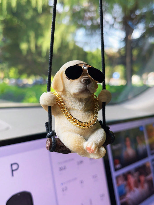 Paw-fect Travel Companion: Dog Design ABS Car Hanging Ornament