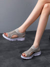 Summer Chic: Trendy Sport Sandals for Women with Flat Heel and Mesh Detailing