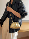 Golden Metallic Mini Ruched Bag: The Ultimate Funky Punk Street Wear Accessory