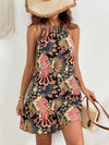 Boho Bliss: Halter Neck Backless Summer Dress for Women