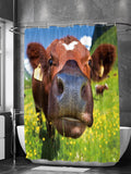 Introducing the Modern Waterproof Cattle Pattern Shower Curtain, a staple for any stylish bathroom. With its waterproof design and trendy cattle pattern, this shower curtain not only adds a touch of sophistication, but also keeps your bathroom clean and dry. Upgrade your bathroom today.