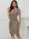 Wild In Style: Leopard Print Knot Side Wrap Dress