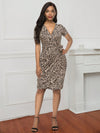 Wild In Style: Leopard Print Knot Side Wrap Dress