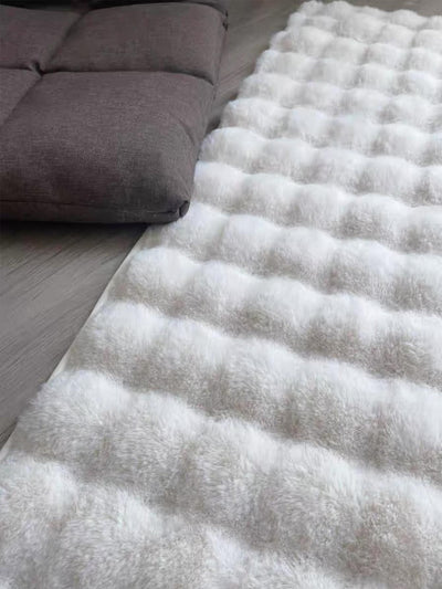 Cozy Comfort: Solid Fuzzy Anti-slip Rug for Ultimate Relaxation