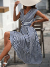 Chic Striped Ruffle Hem Dress - Perfect for Any Occasion