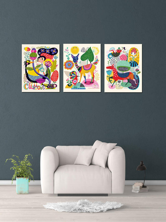 Modern Garden Wall Art Trio: Enhance Your Living Space with Style