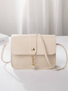 Chic Color Block Crossbody Bag with Pearl Pendant – Perfect Mini Bag for On-the-Go Style