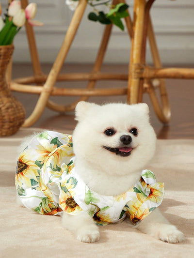 Sunflower Pet Dress: Bring Style to Your Furry Friends' Wardrobe!