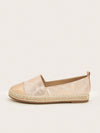 Chic and Comfortable Metallic Detail Espadrille Flats for Your Next Vacation Adventure