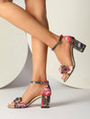 Summer Chic: Open Toe Butterfly Knot Sandals with Chunky Heel