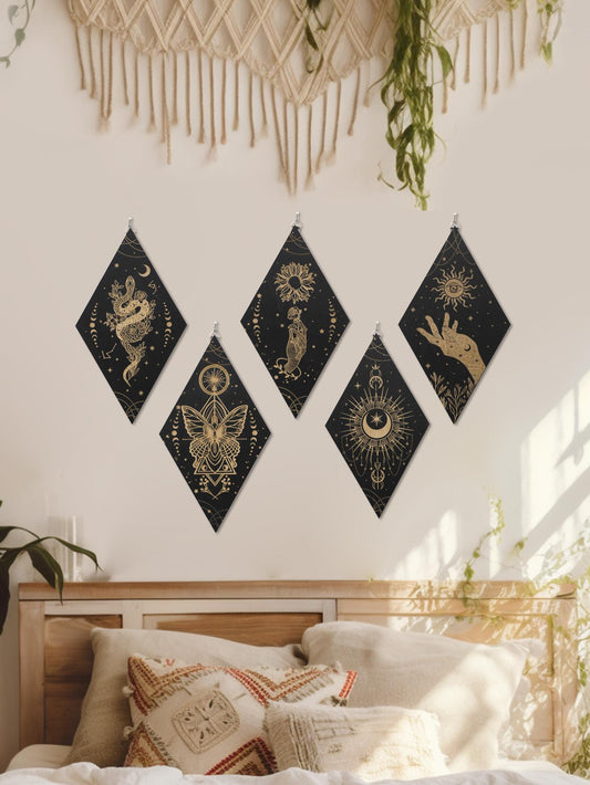 Enhance the ambiance of your home with our Wooden Diamond Wall Decor: Moonlit Magic. Made from high-quality wood, this piece provides a stunning focal point with its intricate diamond design. The perfect addition to any room, it adds a touch of sophistication and elegance to your living space.