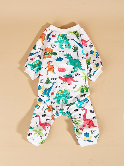 These Colorful Dinosaur Printed Pet Clothes are perfect for cats and dogs all year round. With unique and eye-catching dinosaur prints, your furry friend will stand out from the pack. Made from high-quality materials, these clothes are durable and comfortable for your pet. Give your pet a stylish edge with our Four Seasons Style clothes.