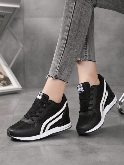 Airy Steps: Women's Breathable Mesh Platform Sneakers