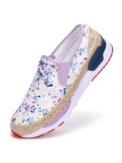 Women's Floral Embroidered Slip-On Loafers: Stylish Casual Sneakers for Women