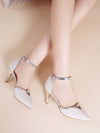 Dazzling White Rhinestone High Heel Shoes for Wedding Party and Banquet