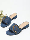 Chic Buckle Slide Sandals - Trendy Flat Outdoor Footwear for Women