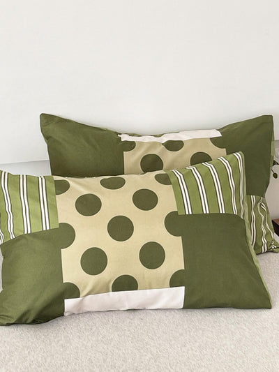 Modern Floral & Geometric 3-Piece Duvet Cover Set - Chic Bedding for a Stylish Bedroom