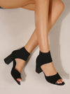 Summer Chic Knit High Heel Sandals for Women - Stylish, Breathable, and Comfortable