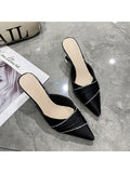 Elevate your style with our Sparkling Style: Black Rhinestone Pointed Toe High Heels <a href=