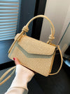 Retro Chic: Vintage Woven Texture Small Square Bag - Three-in-One Women's Shoulder Messenger Bag