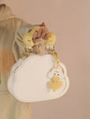 Whimsical Cloud Charm PU Zipper Bag - Compact Novelty Accessory