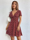 Chic Polka Dot V-Neck Wrap Dress for Effortless Spring-Summer Elegance