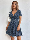 Chic Polka Dot V-Neck Wrap Dress for Effortless Spring-Summer Elegance