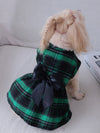 Chic and Stylish Plaid Print Pet Dress