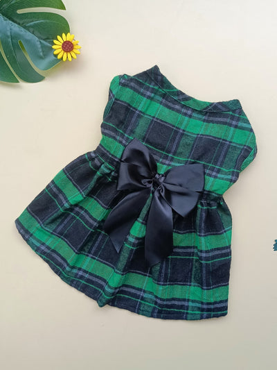 Chic and Stylish Plaid Print Pet Dress