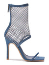 Sparkling Elegance: Desant Open Toe Rhinestone-Crusted High Heels