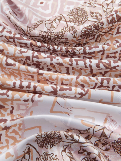 Vibrant Digital Printed Silk-like Scarf: Elevate Your Style