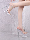 Sparkling Crystal Stiletto Sandals: Elevate Your Style with a Waterproof Platform